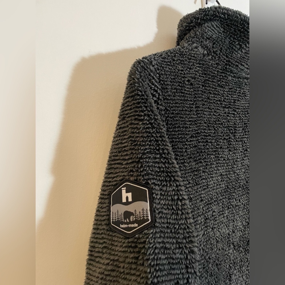 Heim Made Sherpa Fleece Pullover Super Soft & Cozy Lounge Gray Size Medium - Picture 3 of 11